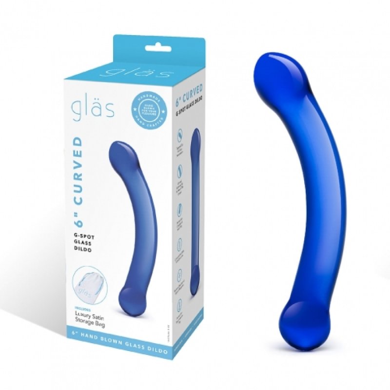 Glas 6" Curved G-Spot Dildo Electric Eel, Inc