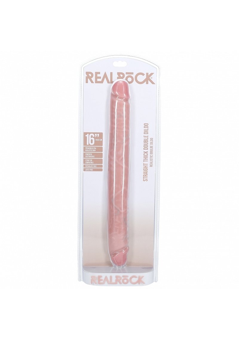 REALROCK 40cm Thick Double Dildo - Flesh - Flesh 40 cm (16'') Thick Double Dong