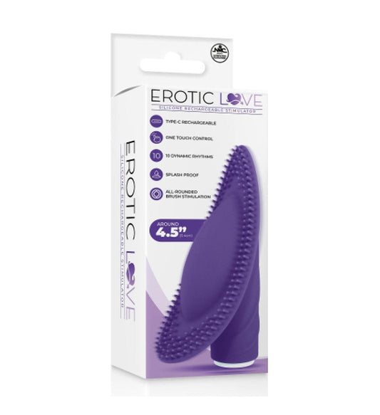Excellent Power Erotic Love 10 speed rechargeable vibrator Purple - ClubX Australia