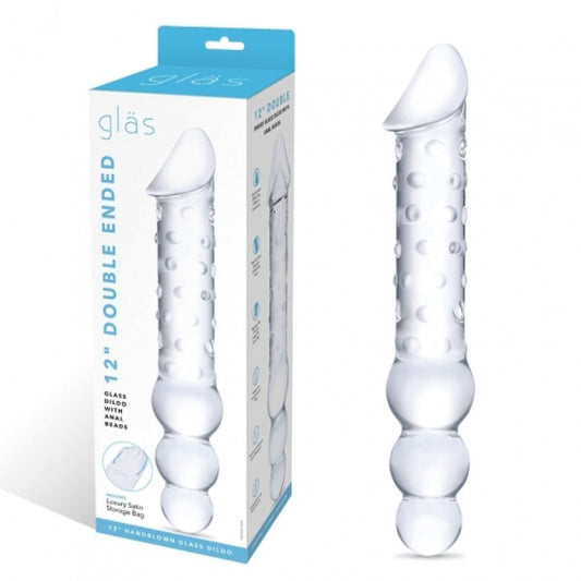 Glas 12" Double Ended Dildo With Anal Beads Electric Eel, Inc