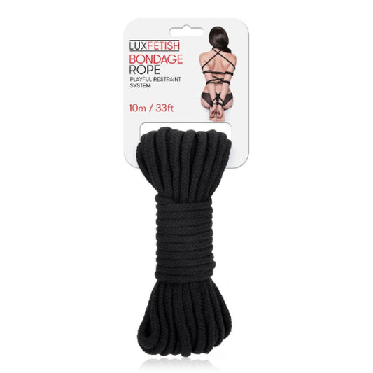 Lux Fetish Bondage Rope 10M Black Electric Eel, Inc