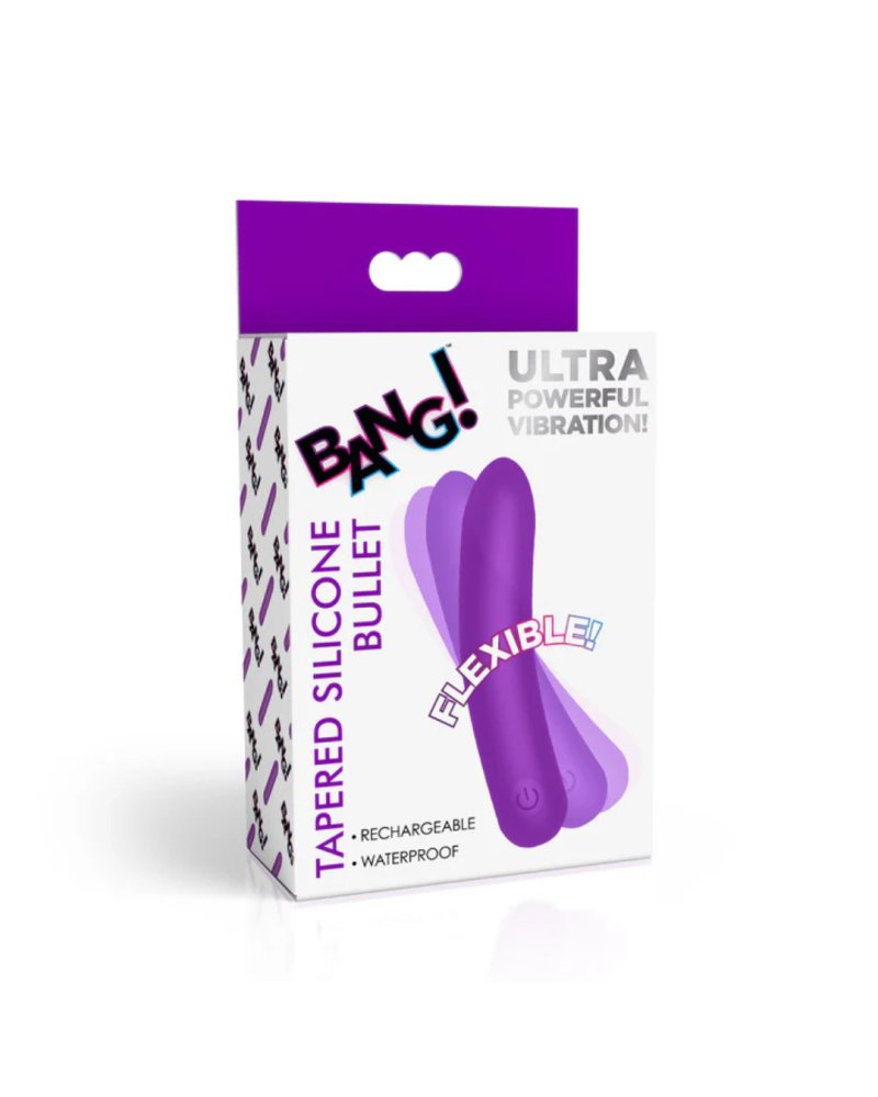 Bang! tapered flexible silicone bullet purple - ClubX Australia