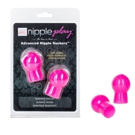 Nipple Play Advanced Nipple Suckers - Pink Bondage Gear Calexotics