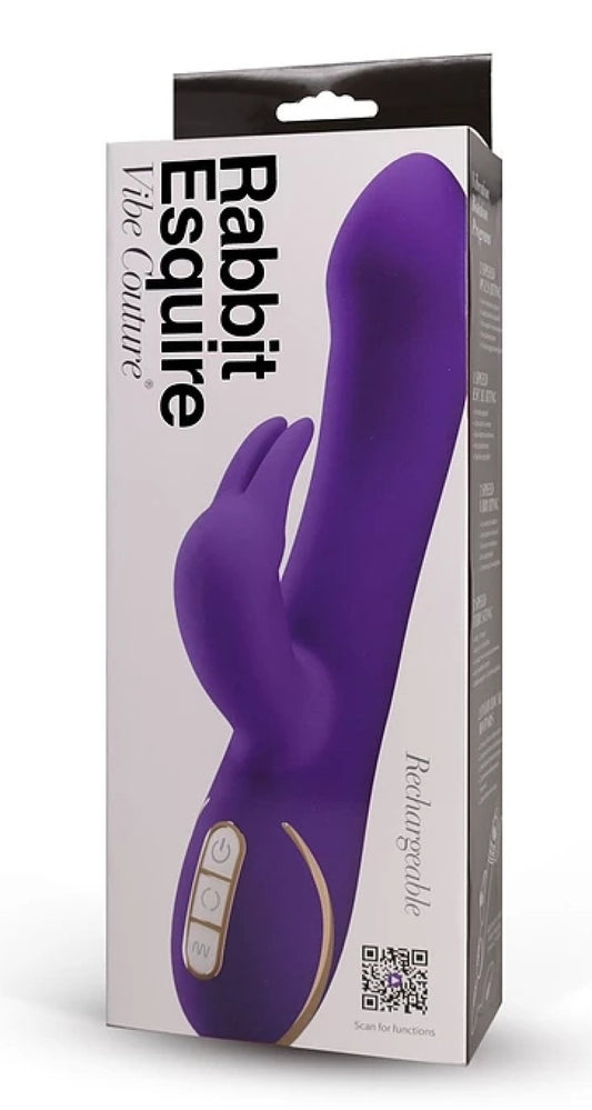 Vibe Couture Rabbit Esquire Purple dual motor rotating rabbit vibrator - ClubX Australia