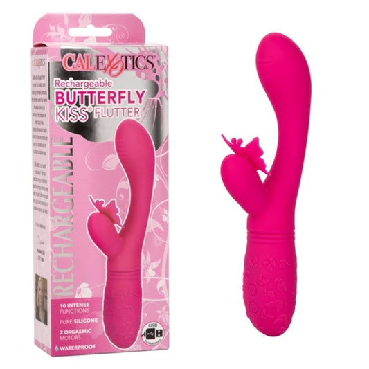 Calexotics Butterfly Kiss Flutter Rechargeable - Pink Vibrator Calexotics