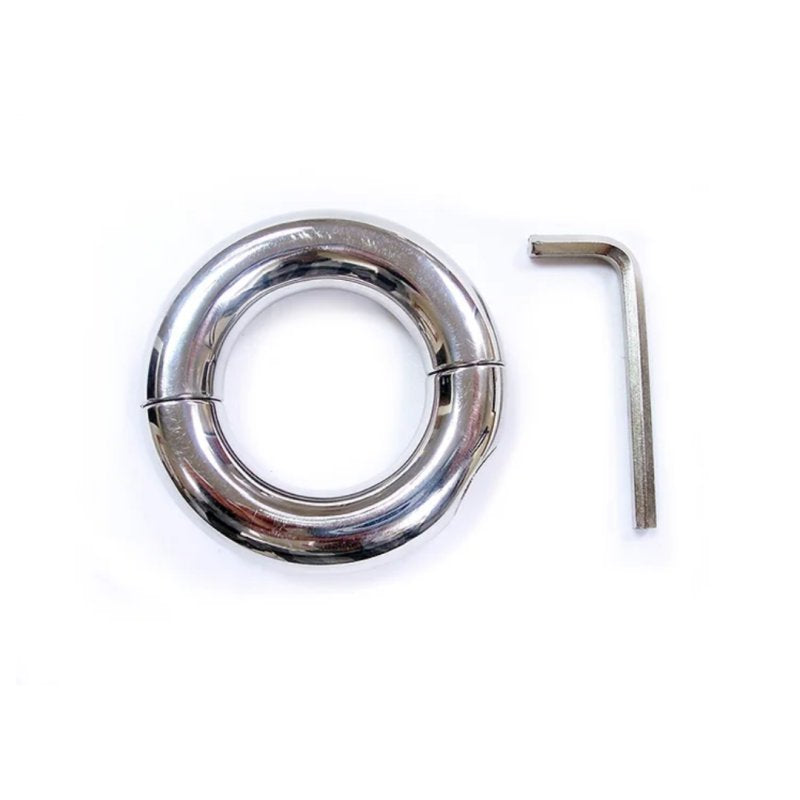 Rouge Stainless Steel Doughnut Ball Stretcher Weight 45mm Cock Ring Rouge