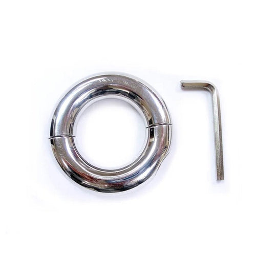 Rouge Stainless Steel Doughnut Ball Stretcher Weight 45mm Cock Ring Rouge