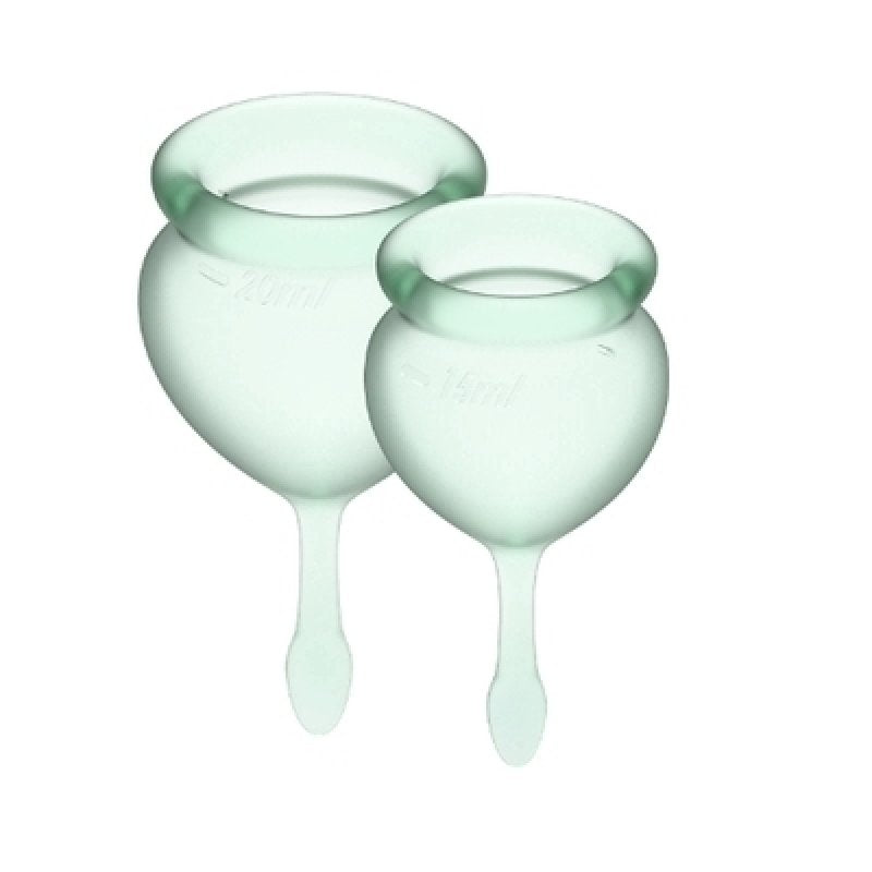 Satisfyer Feel Good Menstrual Cup Lubricant Light Green - ClubX Australia