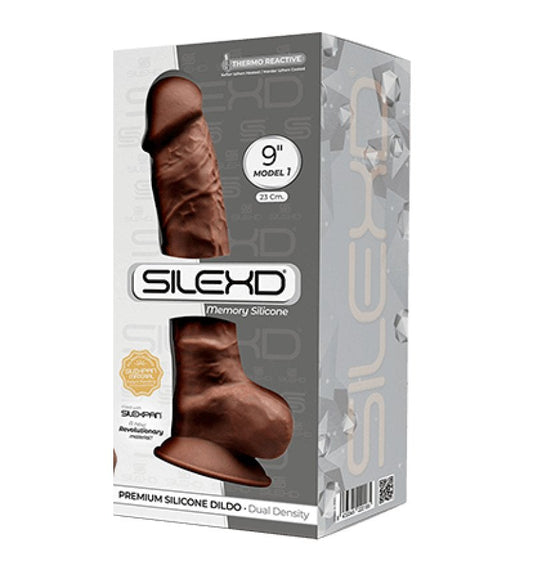 Silexd 9" Model 1 Brown Dildo Adrien Lastic