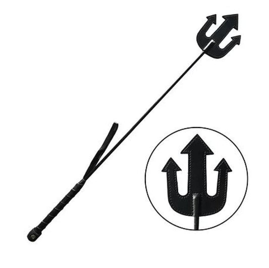 Rouge Leather Devils Riding Crop - Black Bondage Gear Rouge