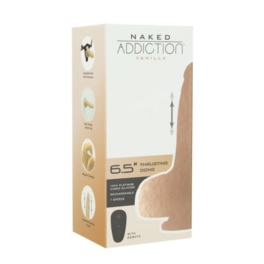 Naked Addiction 6.5" Thrusting Dong - flesh Bms Enterprises