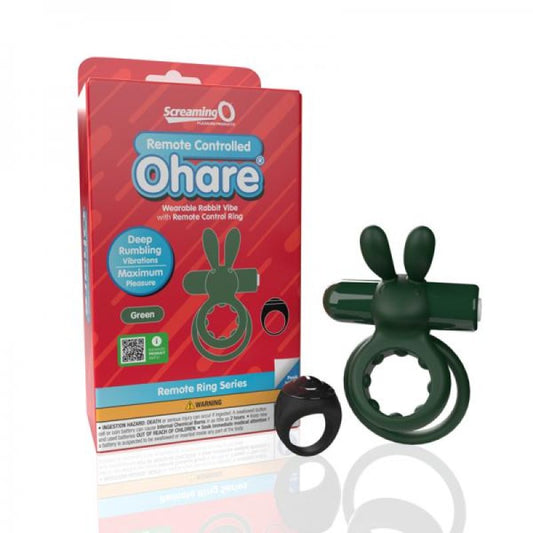 Screaming O Remote Controlled Ohare Vibrating Ring - Green Screaming O