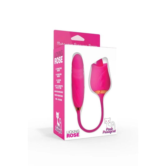 Pink Pussycat Licking Rose Vibe Cousins Group