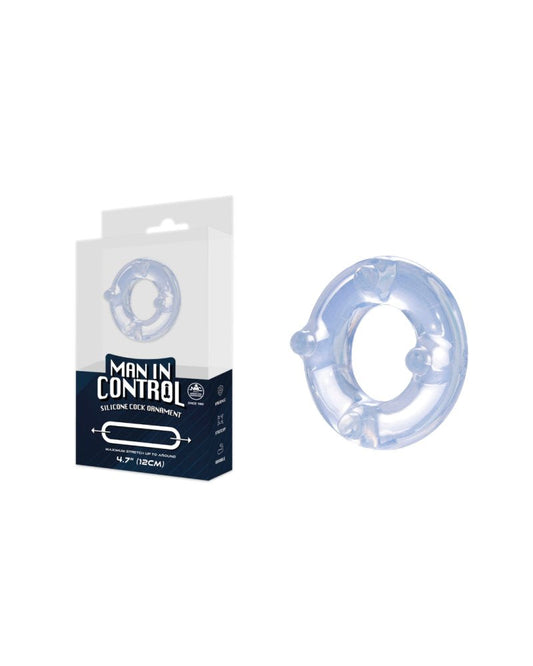 Excellent Power Man In Control Silicone Cock Ornament Transparent Cock Ring (642289) Excellent Power