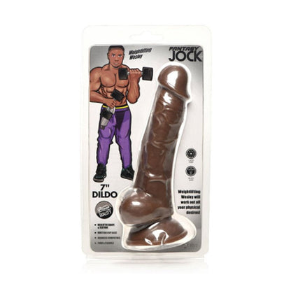 Fantasy JOCK Weightlifting Wesley 7" Dark Dildo with Balls Curve Toys