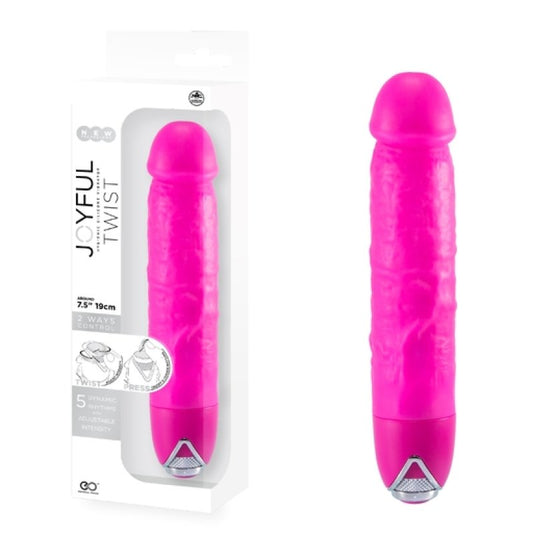 Excellent Power Joyful Twist Silicone Vibrator Pink - ClubX Australia