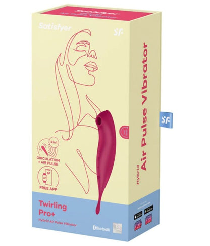 Satisfyer Twirling Pro+ App Control  Vibrator - Dark Red Satisfyer