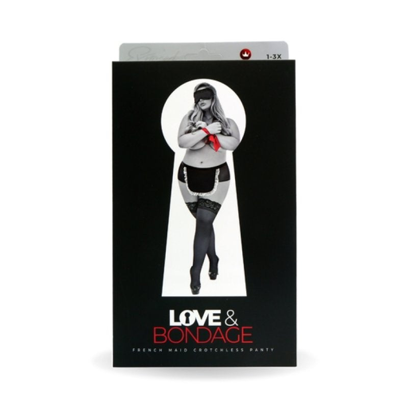 Magic Silk Bondage Set - Maid Panty Black Queen Size Magic Silk