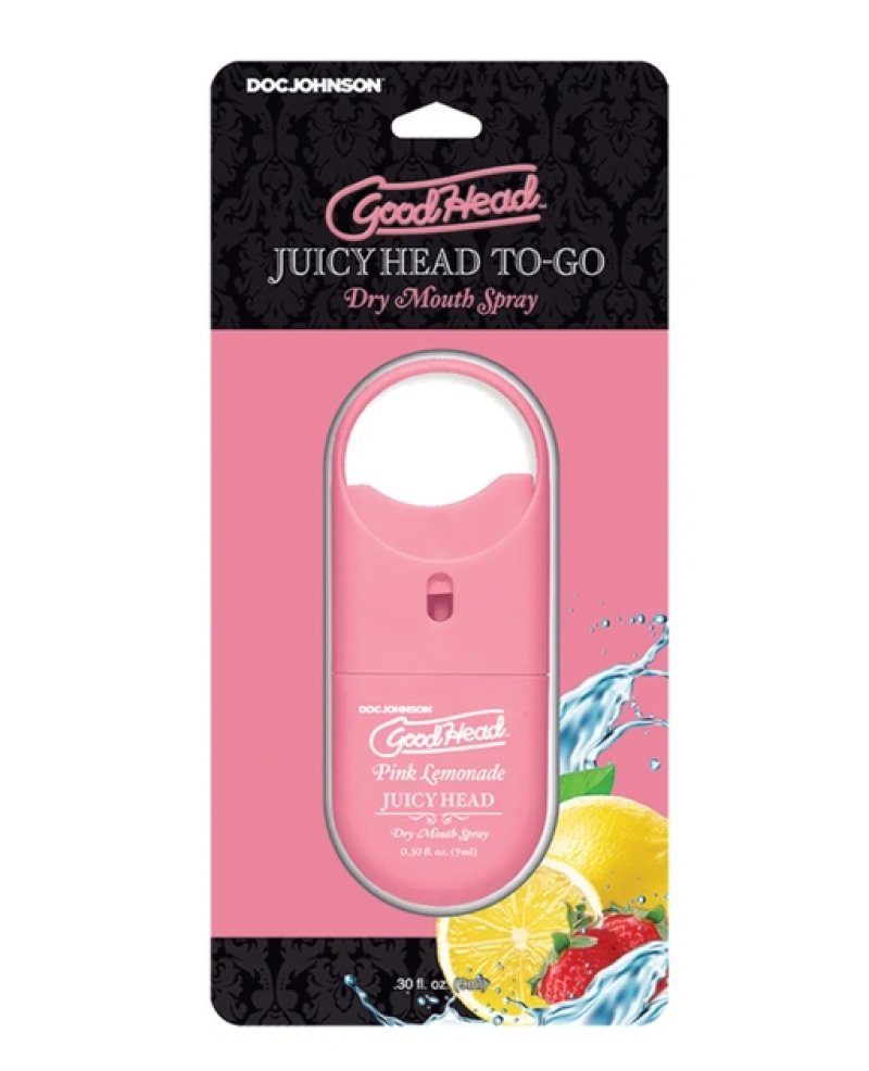 GoodHead - Juicy Head Dry Mouth Spray To-Go - Pink Lemonade - .30 fl. oz. Edible Treat Doc Johnson