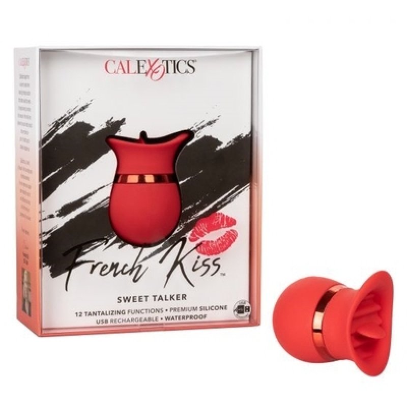 French Kiss Sweet Talker Vibrator compact tongue teaser travel vibe - ClubX Australia