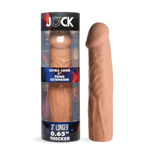 Jock Extra Long 3" Penis Extension Sleeve - Medium Cock Ring Curve Toys