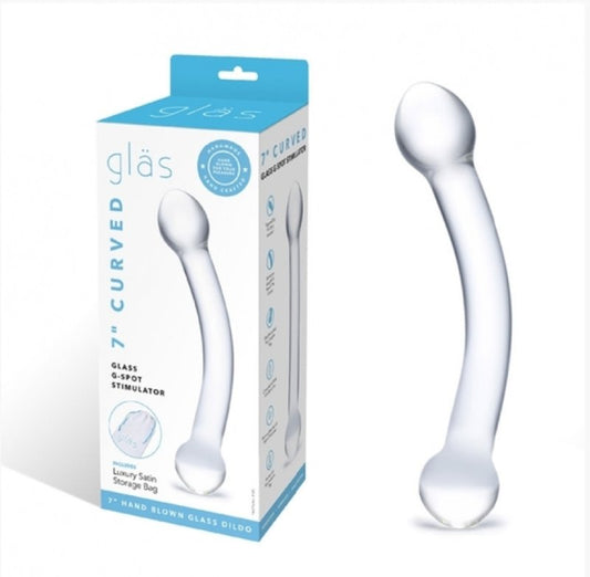 Glas 7" Curved G Spot Stimulator Dildo Electric Eel, Inc
