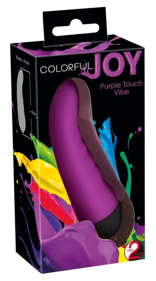 Colorful Joy Purple Touch Vibe curved G-spot vibrator - ClubX Australia