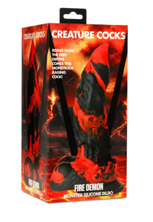 Creature Cocks Fire Demon Monster Silicone Dildo XR Brands