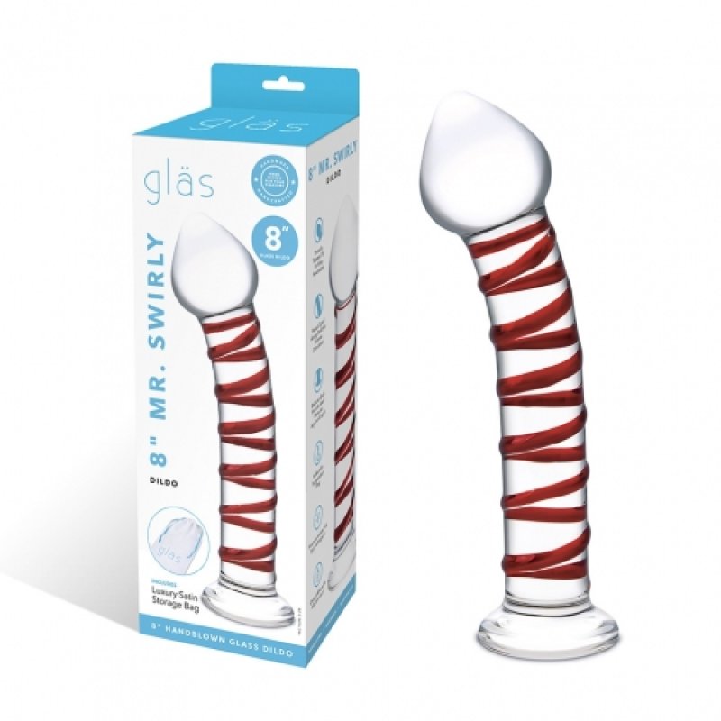 Glas 8" Mr. Swirly Dildo (GLAS-510) Electric Eel, Inc