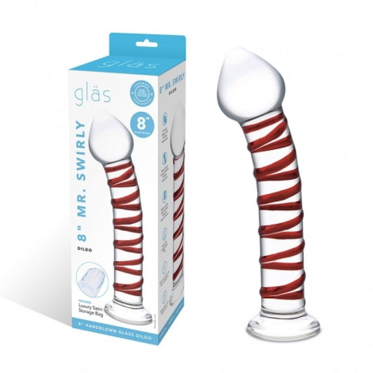 Glas 8" Mr. Swirly Dildo (GLAS-510) Electric Eel, Inc