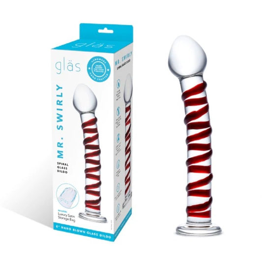 Glas 8" Mr. Swirly Dildo (GLAS-23) Electric Eel, Inc