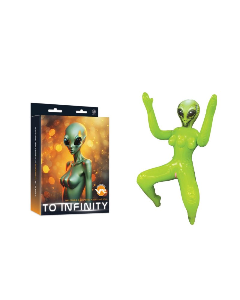 To Infinity - Green Inflatable Squatting Alien Love Doll Excellent Power