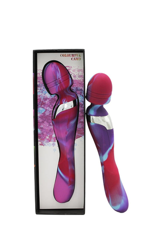 Colourful Camo Beja 2-in-1 vibrator pink dual-use rechargeable - ClubX Australia