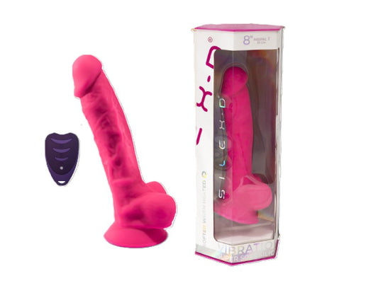 Silexd 8" Model 1 Motor + LRS Pink Dildo Adrien Lastic