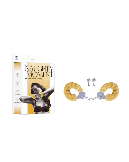 Excellent Power Naughty Moment Handcuff With Furry Sleeve Yellow Excellent Power
