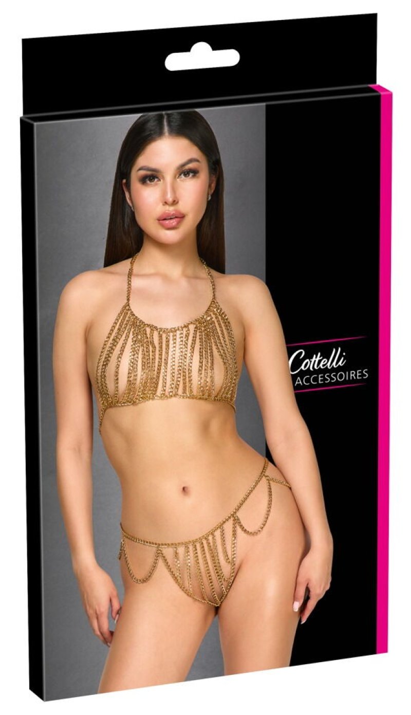Orion Cottelli Gold Chain Top Set One Size - ClubX Australia