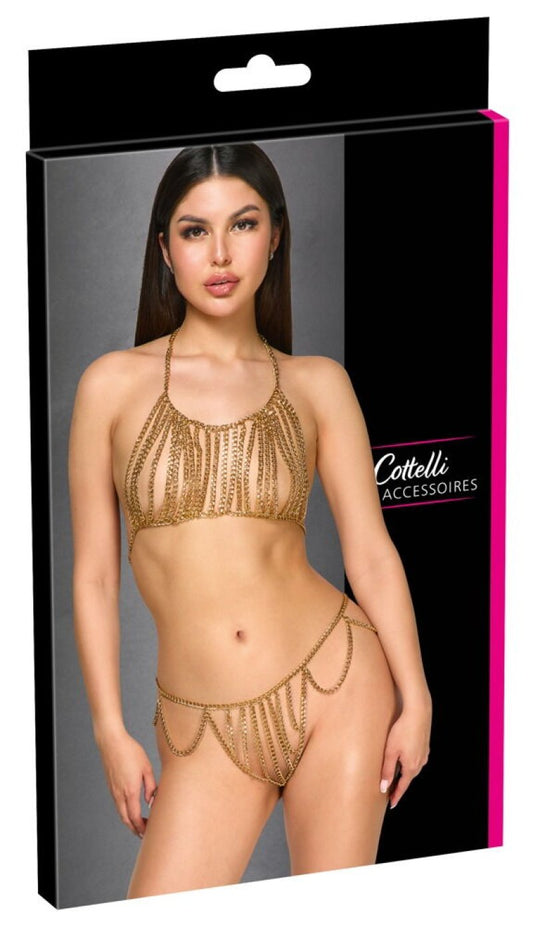 Orion Cottelli Gold Chain Top Set One Size - ClubX Australia