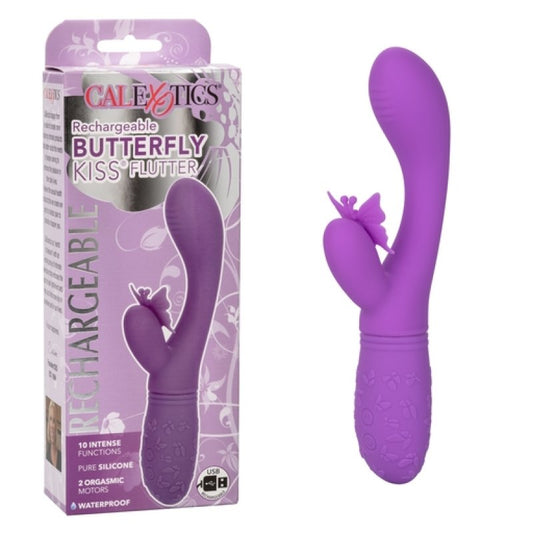Calexotics Butterfly Kiss Flutter Rechargeable - Purple Vibrator Calexotics