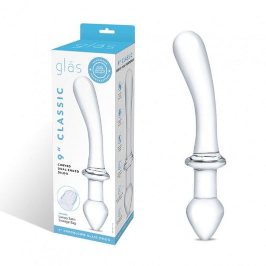 Glas 9" Classic Curved Dual-Ended Dildo Electric Eel, Inc