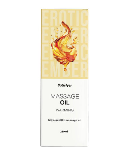 Satisfyer Massage Oil 250 ml Warming - Unscented Warming Massage Oil - 250 ml Bottle Satisfyer