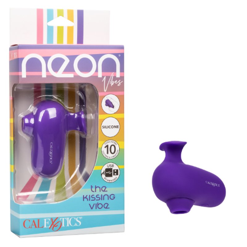 CalExotics Neon Vibes The Kissing Vibe suction vibrator - ClubX Australia