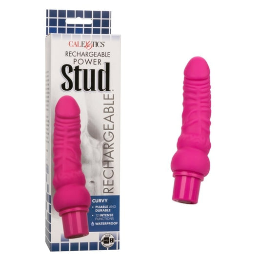 Power Stud Curvy Rechargeable - Pink Vibrator Calexotics