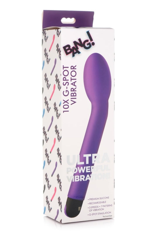 XR Brands Bang! 10X G-Spot Rechargeable Vibrator - Purple XR Brands