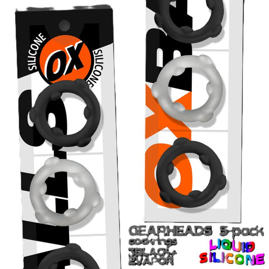 Oxballs Gearheads 5-pack spinner rings Black/vapor OXBalls