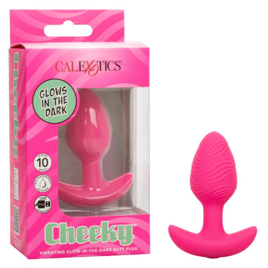 Cheeky Vibrating Glow-In-The-Dark Butt Plug Calexotics