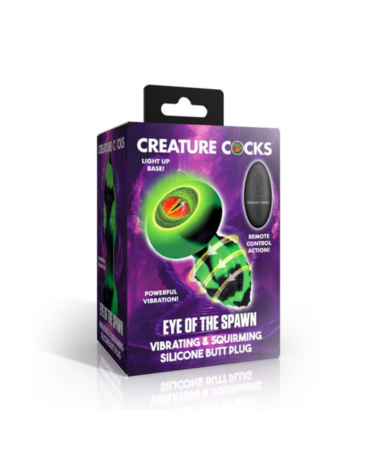 Creature Cocks Eye of the Spawn Vibrating & Squirming Silicone Butt Plug XR Brands