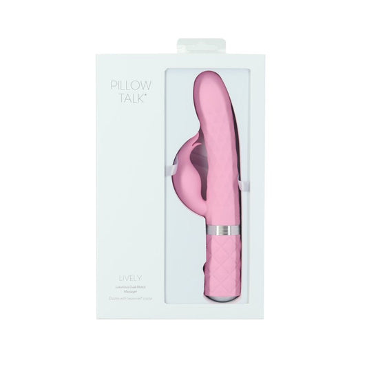 Pillow Talk Lively Pink dual-motor rabbit vibrator - ClubX Australia