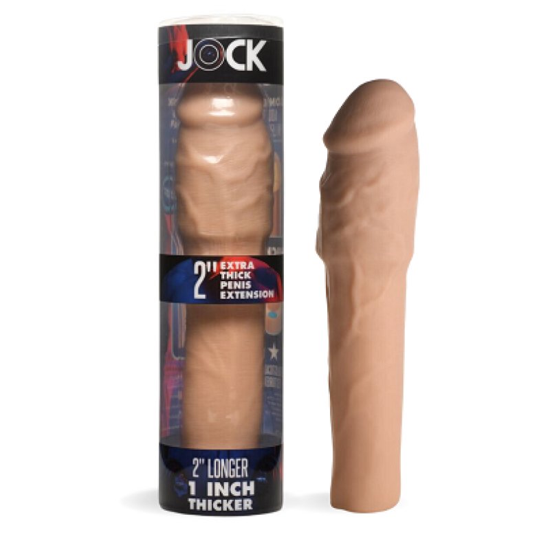 Jock Extra Thick 2" Penis Extension Sleeve - Light Cock Ring
