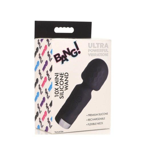 Bang! 10X Mini Silicone Wand - Black XR Brands