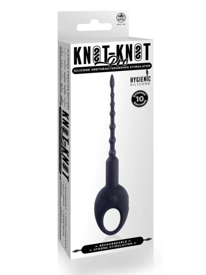 Excellent Power Knot-Knot Pro Silicone Vibrating Urethral Plug Black Bondage Gear (642227) Excellent Power